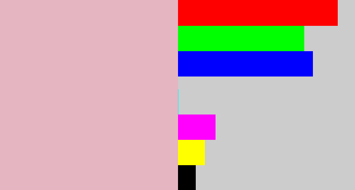 Hex color #e5b5c2 - soft pink