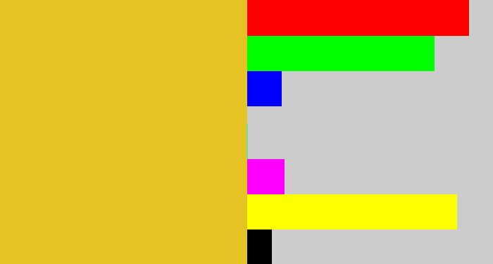 Hex color #e5c323 - piss yellow