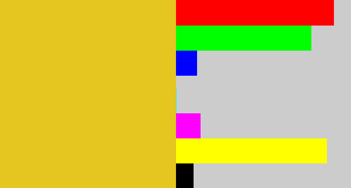 Hex color #e5c51f - piss yellow