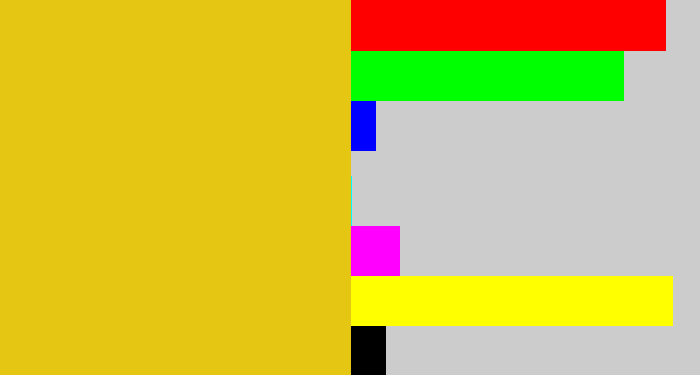 Hex color #e5c612 - piss yellow