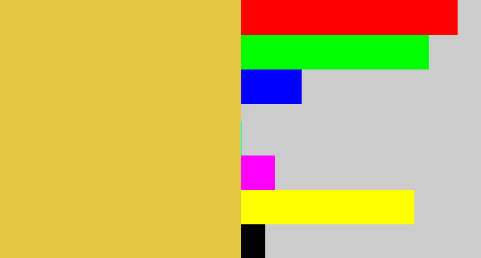 Hex color #e5c640 - macaroni and cheese