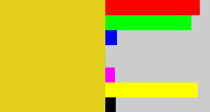 Hex color #e5d01c - piss yellow