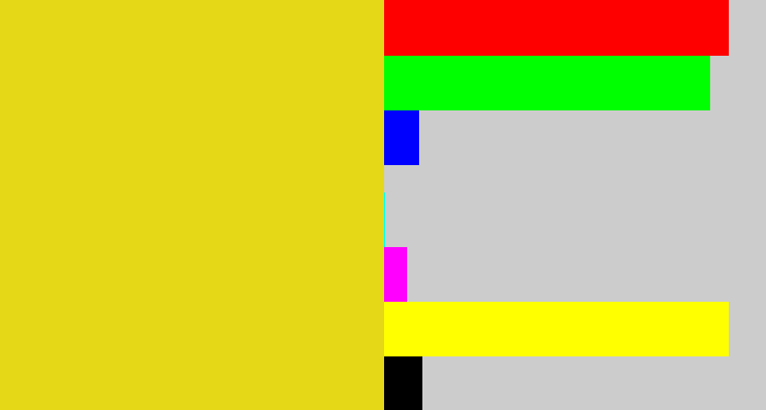 Hex color #e5d817 - piss yellow