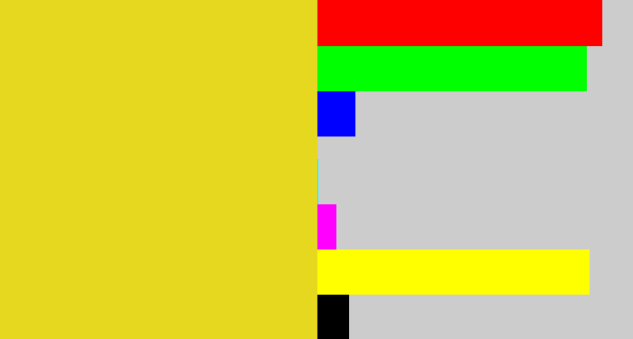 Hex color #e5d81f - piss yellow