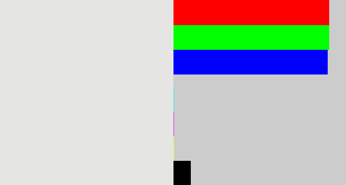 Hex color #e5e5e4 - light grey