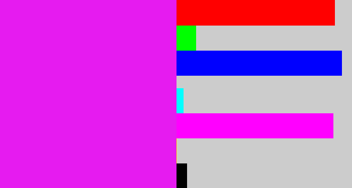 Hex color #e61bf0 - pink/purple