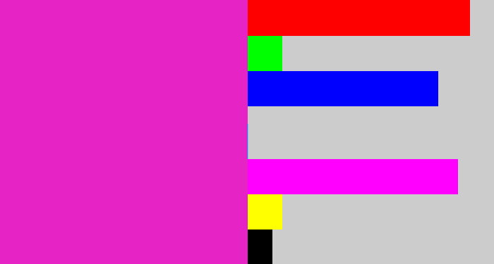 Hex color #e623c5 - purple/pink