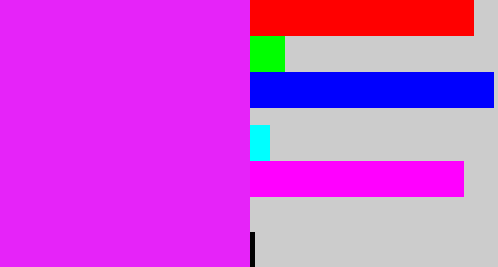 Hex color #e623f9 - pink/purple