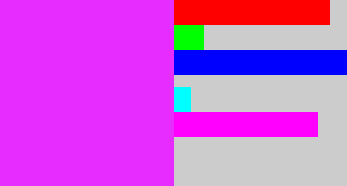 Hex color #e62cff - pink/purple