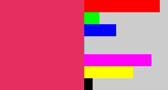 Hex color #e62e61 - red pink