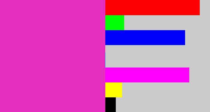 Hex color #e62ec1 - purple pink