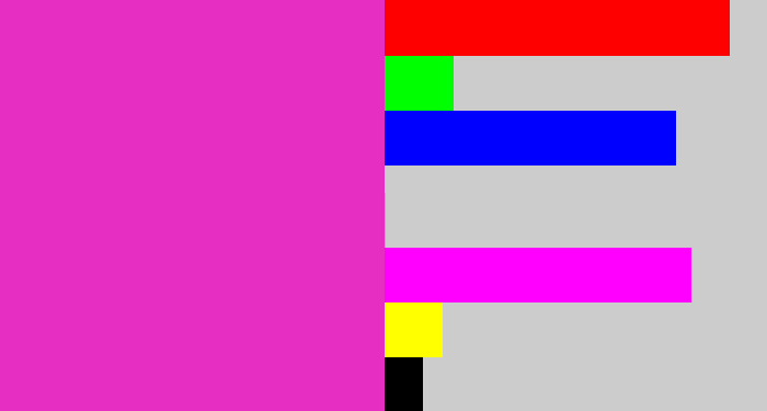 Hex color #e62ec3 - purple pink