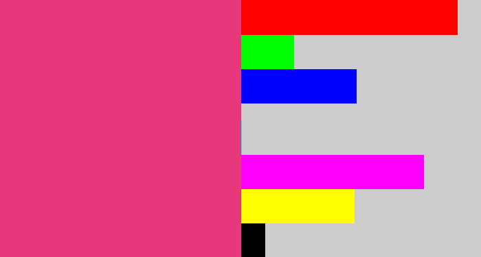 Hex color #e6387a - darkish pink