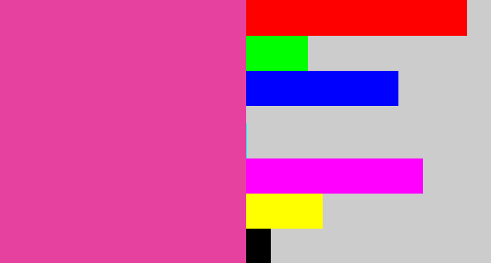 Hex color #e6419e - barbie pink
