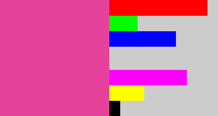 Hex color #e6429c - barbie pink