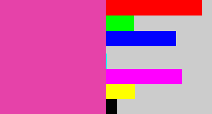 Hex color #e642a9 - barbie pink
