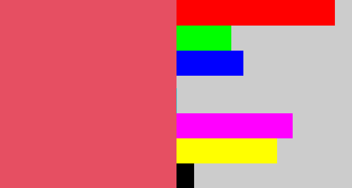 Hex color #e64f62 - pastel red