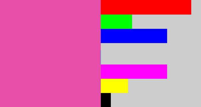 Hex color #e64fa9 - barbie pink