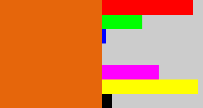 Hex color #e6660b - pumpkin