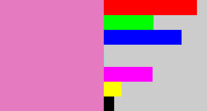 Hex color #e67ac0 - pink