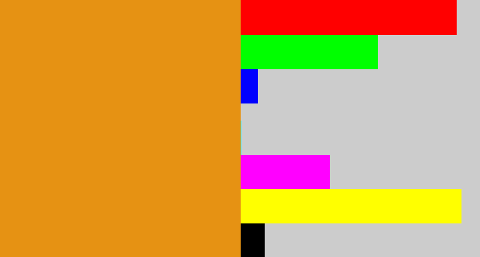 Hex color #e69213 - tangerine