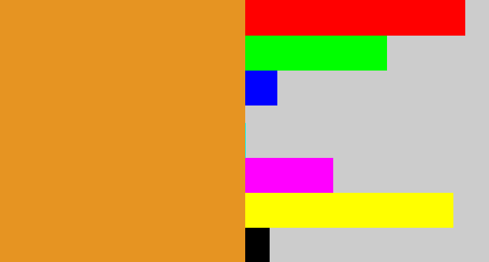 Hex color #e69422 - squash