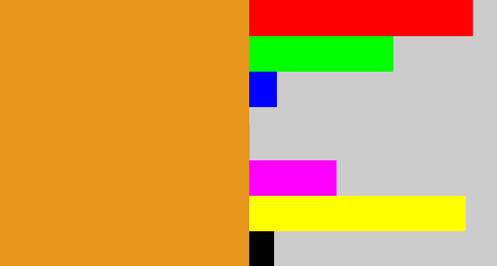 Hex color #e6951d - squash