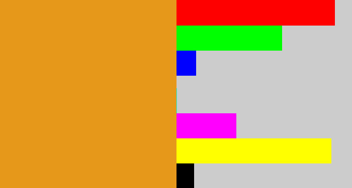 Hex color #e6981b - squash