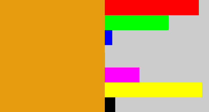 Hex color #e69b11 - squash