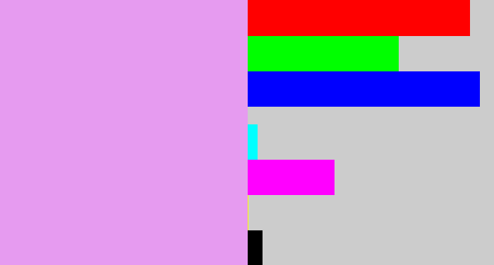 Hex color #e69bf0 - lilac