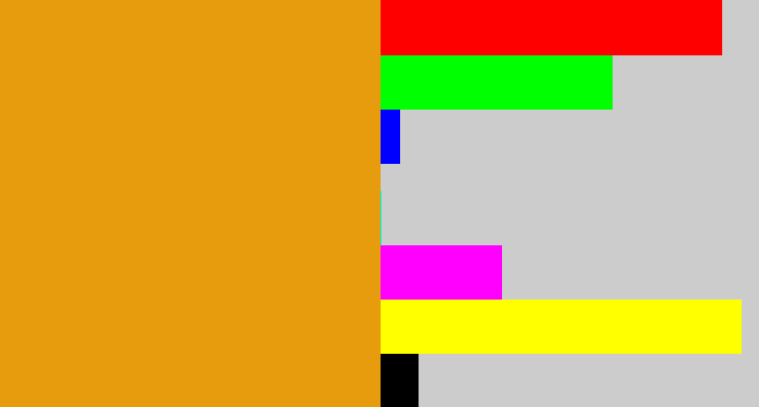 Hex color #e69c0c - squash