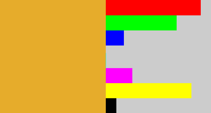 Hex color #e6ac2b - macaroni and cheese