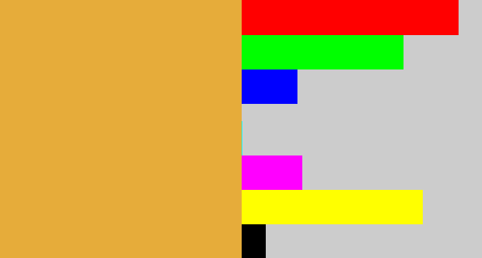 Hex color #e6ac3a - macaroni and cheese