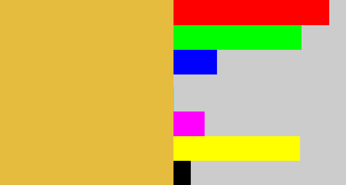 Hex color #e6bc3f - macaroni and cheese