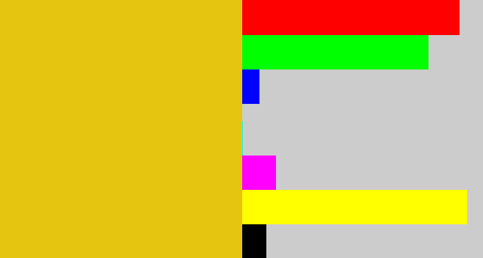 Hex color #e6c511 - piss yellow