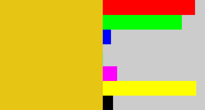 Hex color #e6c515 - piss yellow