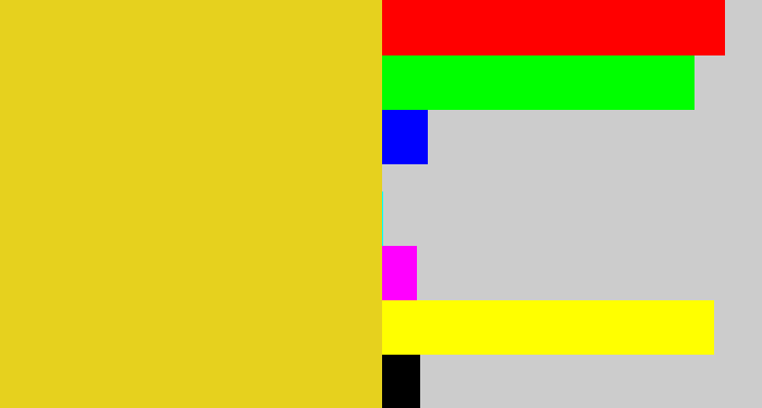 Hex color #e6d11e - piss yellow