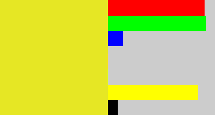Hex color #e6e724 - piss yellow
