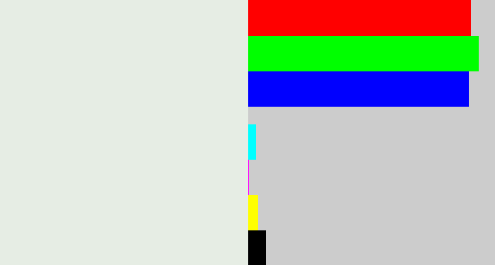 Hex color #e6ede4 - light grey