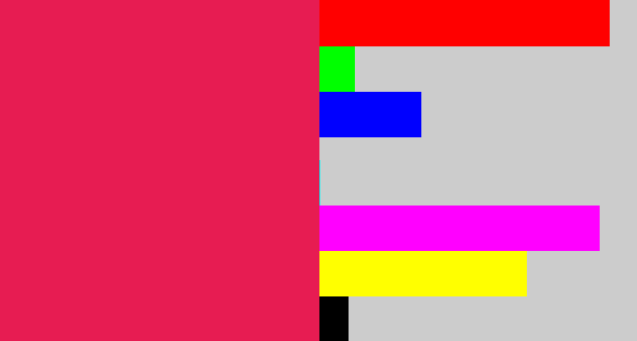 Hex color #e71c52 - lipstick