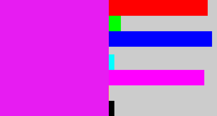 Hex color #e71cf2 - pink/purple