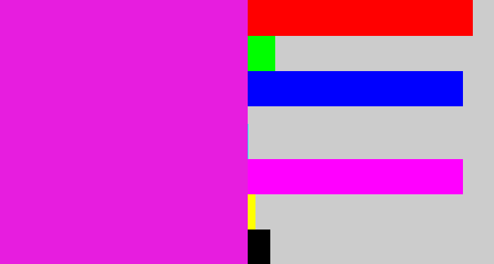 Hex color #e71ddf - pink/purple