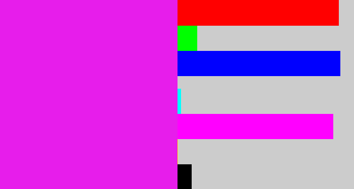 Hex color #e71deb - pink/purple