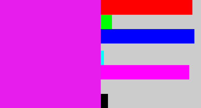 Hex color #e71ded - pink/purple