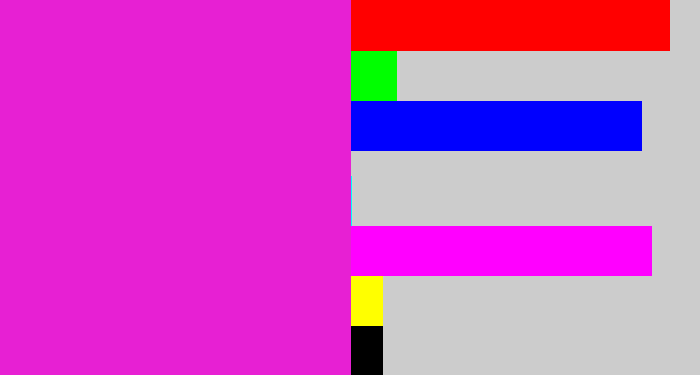 Hex color #e720d3 - purple/pink