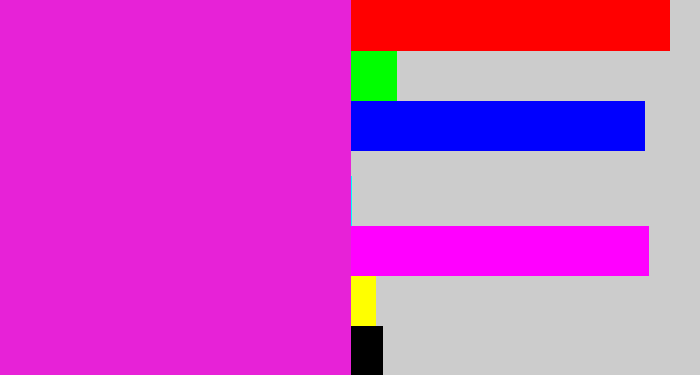 Hex color #e722d7 - purple/pink