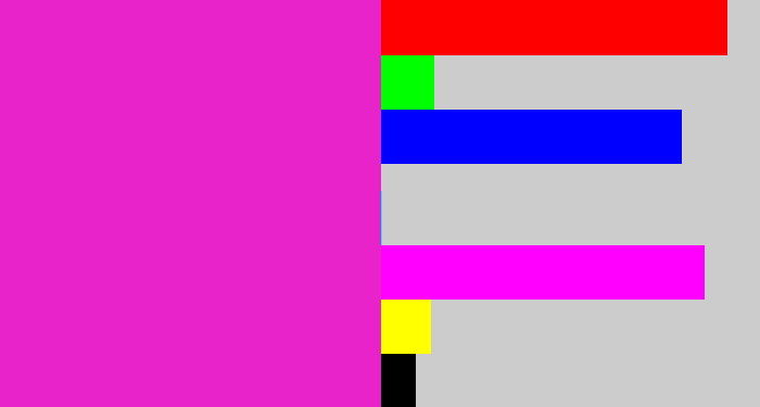 Hex color #e723c9 - purple/pink