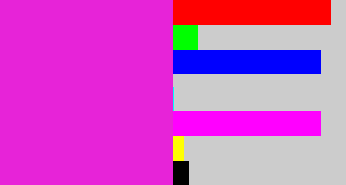 Hex color #e723d8 - purple/pink