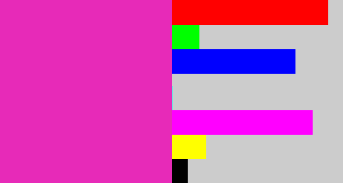 Hex color #e72ab8 - purpley pink