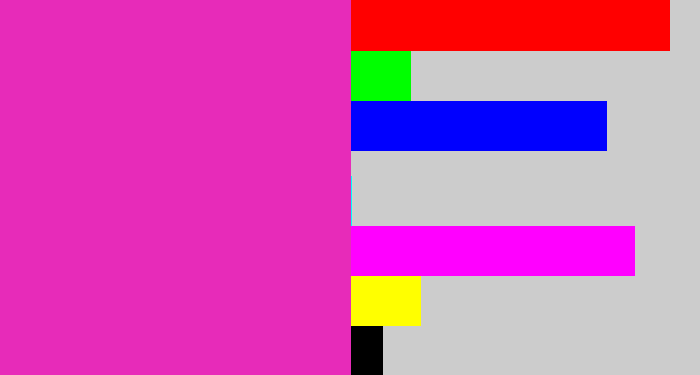 Hex color #e72bb9 - purpley pink